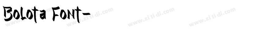Bolota Font字体转换